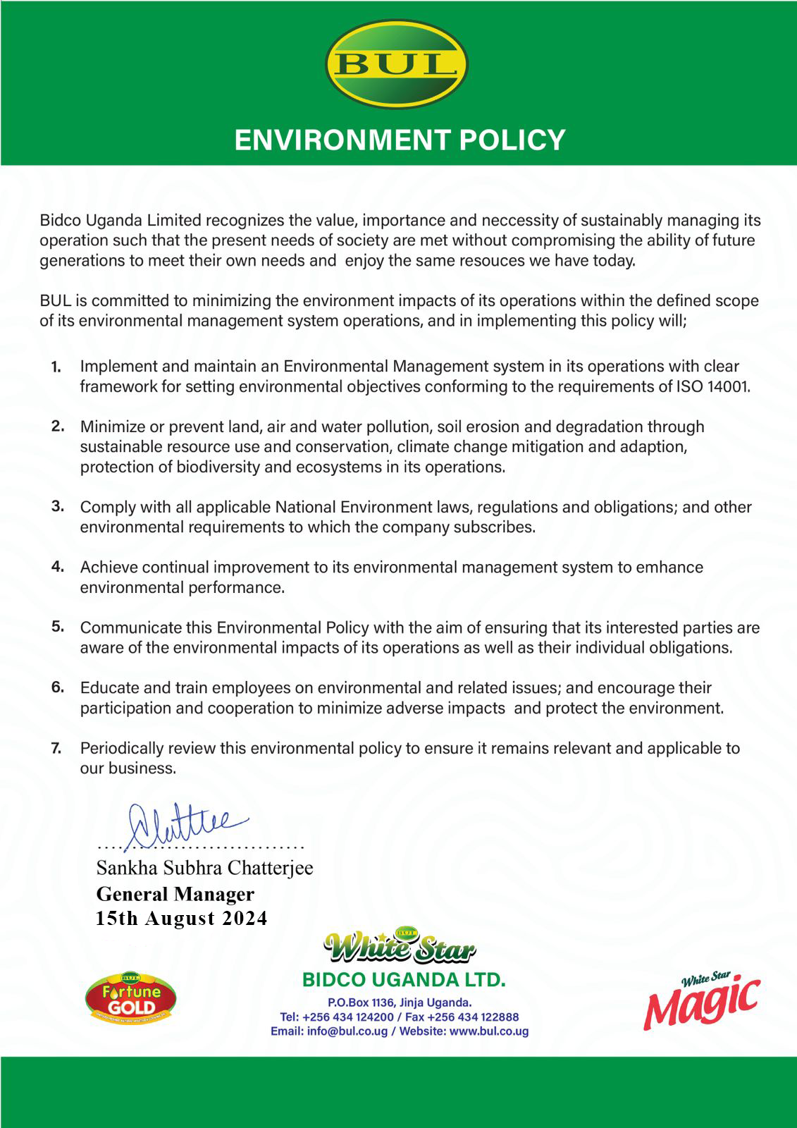 Environment Policy